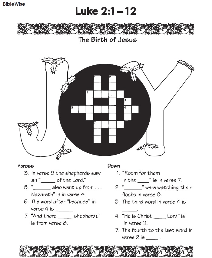 JesusBirthCrossword